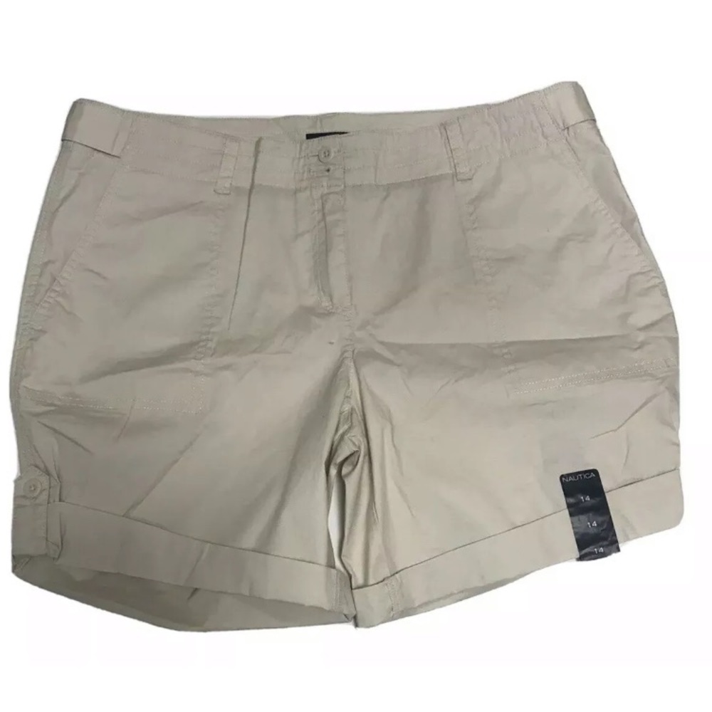 NAUTICA Womens Tan Shorts, NWT, size 14